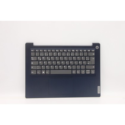 Lenovo 5CB1C05113 Palmrest Top Case con tastiera, Tedesco, blu scuro, Lettore di impronte digitali