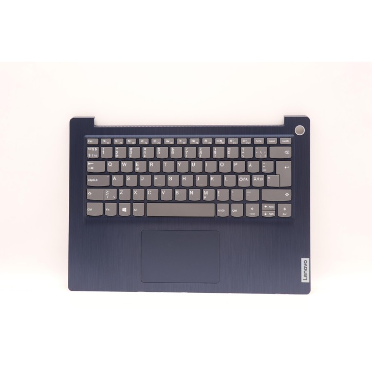 Lenovo 5CB1C05119 Palmrest Top Case con tastiera, Lingue scandinave, blu scuro, Lettore di impronte digitali