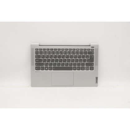 Lenovo 5CB1C13060 Palmrest Top Case con tastiera, Ceco, argento, Retroilluminazione, Lettore di impronte digitali, UK