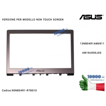90NB04R1-R7B010 Cornice Display Bezel LCD ASUS UX303 UX303L UX303LA UX303LN UX303UA UX303UB [Modello NON TOUCH] [SILVER] 13NB...