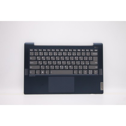 Lenovo 5CB1C13721 Palmrest Top Case con tastiera, Arabo, blu scuro, Retroilluminazione, Lettore di impronte digitali, US