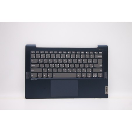 Lenovo 5CB1C13721 Palmrest Top Case con tastiera, Arabo, blu scuro, Retroilluminazione, Lettore di impronte digitali, US