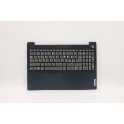 Lenovo 5CB1C15055 Palmrest Top Case con tastiera, Italiano, blu scuro, Lettore di impronte digitali