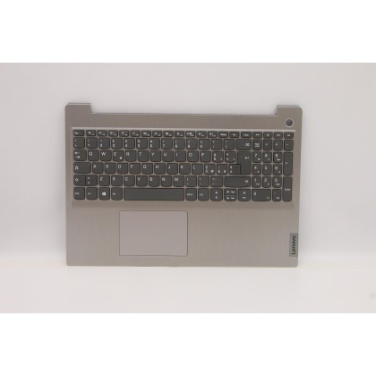 Lenovo 5CB1C15115 Palmrest Top Case con tastiera, Italiano, Grigio platino, Lettore di impronte digitali