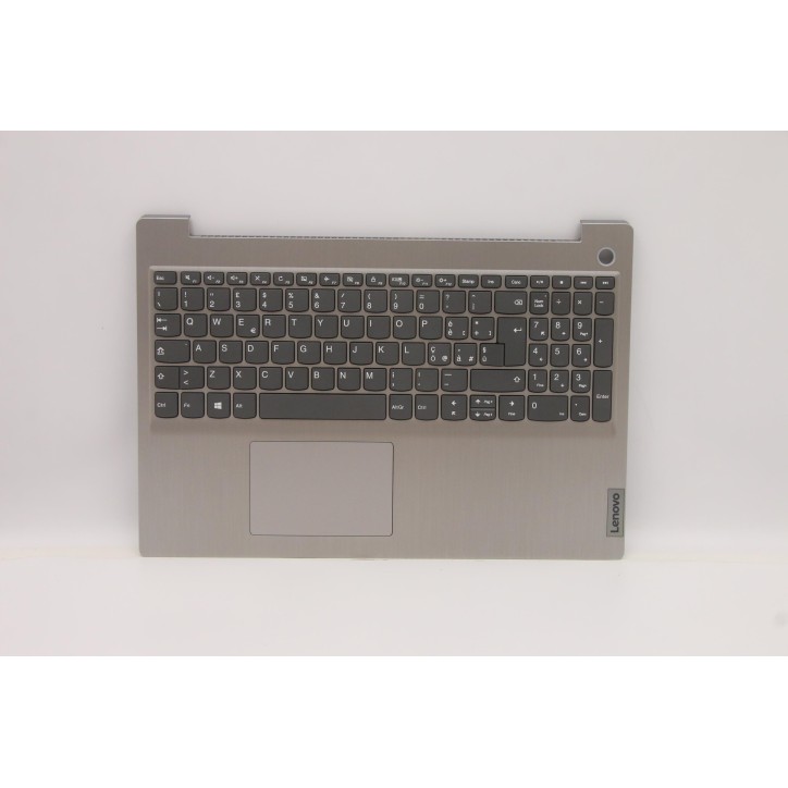 Lenovo 5CB1C15115 Palmrest Top Case con tastiera, Italiano, Grigio platino, Lettore di impronte digitali