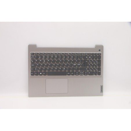 Lenovo 5CB1C15132 Palmrest Top Case con tastiera, Lingue scandinave, Grigio platino, Lettore di impronte digitali