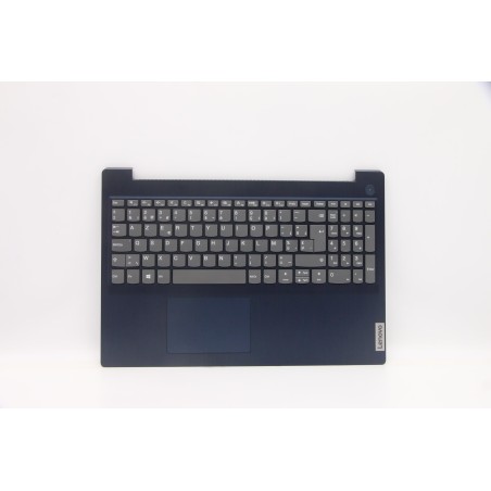 Lenovo 5CB1C17162 Palmrest Top Case con tastiera, Belga, blu scuro, Senza lettore di impronte digitali, UK