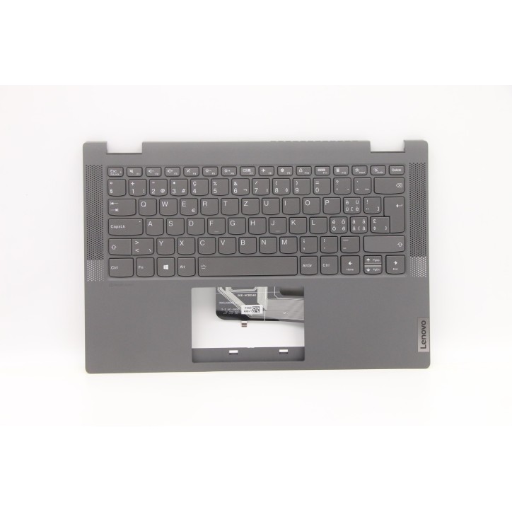 Lenovo 5CB1C19472 Palmrest Top Case con tastiera, Svizzera, Grigio