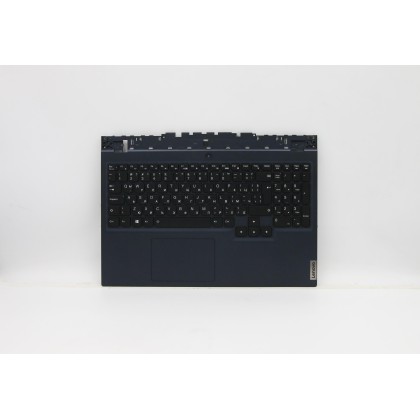 Lenovo 5CB1C74835 Palmrest Top Case con tastiera, Bulgaro, Blu, Retroilluminazione bianca, UK