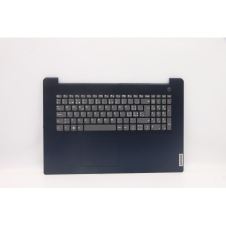 Lenovo 5CB1C75048 Palmrest Top Case con tastiera, Svizzera, blu scuro, Lettore di impronte digitali