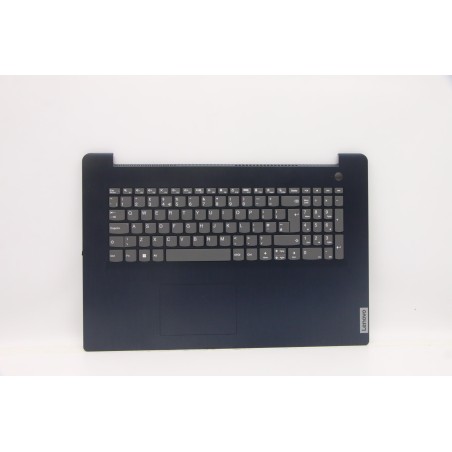 Lenovo 5CB1C75052 Palmrest Top Case con tastiera, Inglese Regno Unito, blu scuro, Lettore di impronte digitali