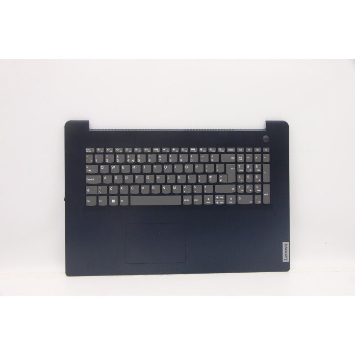 Lenovo 5CB1C75052 Palmrest Top Case con tastiera, Inglese Regno Unito, blu scuro, Lettore di impronte digitali