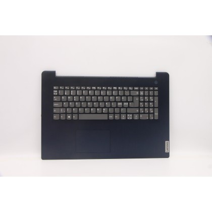 Lenovo 5CB1C75105 Palmrest Top Case con tastiera, Lingue scandinave, blu scuro, Senza lettore di impronte digitali