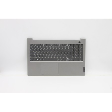 Lenovo 5CB1C88613 Palmrest Top Case con tastiera, Ceco/Slovacco, Grigio minerale, Retroilluminazione, UK
