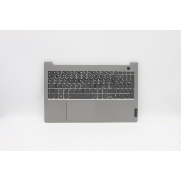 Lenovo 5CB1C88613 Palmrest Top Case con tastiera, Ceco/Slovacco, Grigio minerale, Retroilluminazione, UK