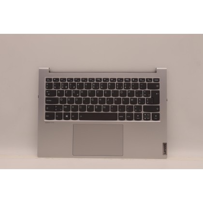 Lenovo 5CB1C90588 Palmrest Top Case con tastiera, Belga, Argento chiaro, UK