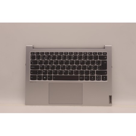 Lenovo 5CB1C90588 Palmrest Top Case con tastiera, Belga, Argento chiaro, UK