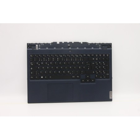 Lenovo 5CB1C93071 Palmrest Top Case con tastiera, Tedesco, Blu, Retroilluminazione bianca