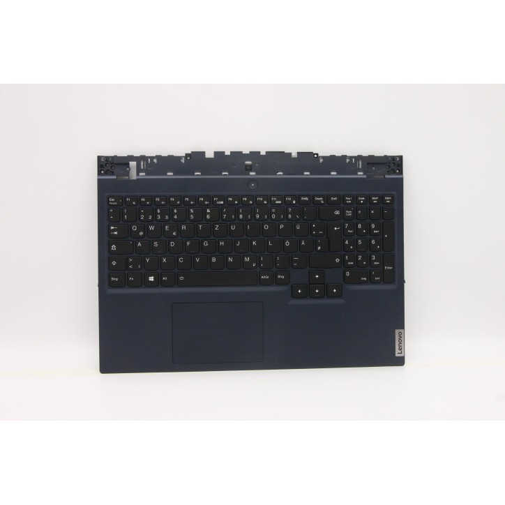 Lenovo 5CB1C93071 Palmrest Top Case con tastiera, Tedesco, Blu, Retroilluminazione bianca