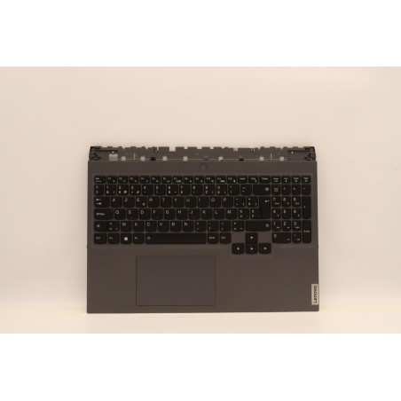 Lenovo 5CB1C93126 Palmrest Top Case con tastiera, Belga, grigio tempesta, Retroilluminazione RGB, UK