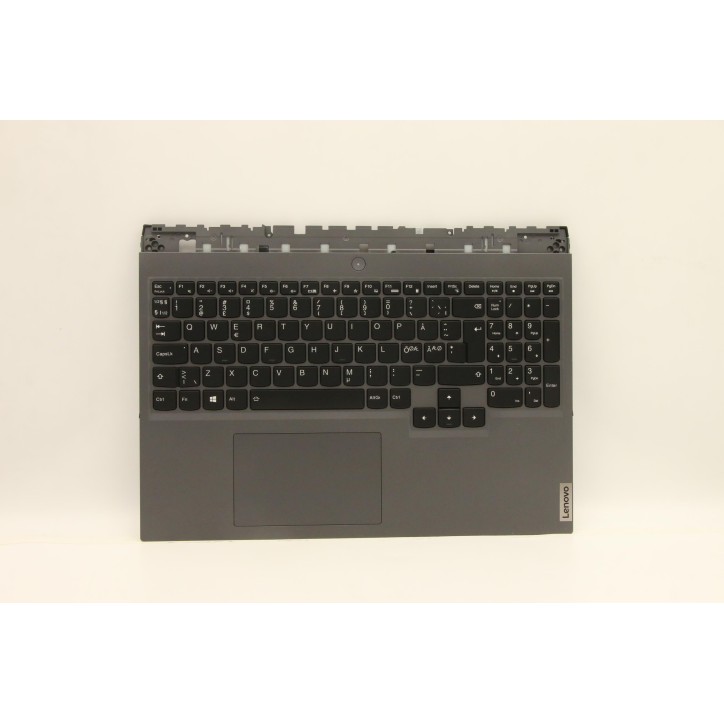 Lenovo 5CB1C93179 Palmrest Top Case con tastiera, Lingue scandinave, grigio tempesta, Retroilluminazione bianca