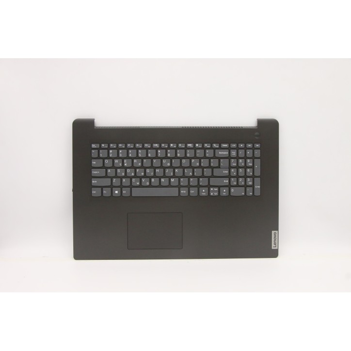 Lenovo 5CB1D01857 Palmrest Top Case con tastiera, Greco, Grigio ferro, Lettore di impronte digitali