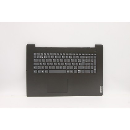 Lenovo 5CB1D01861 Palmrest Top Case con tastiera, Belga, grigio ferro, Lettore di impronte digitali, UK
