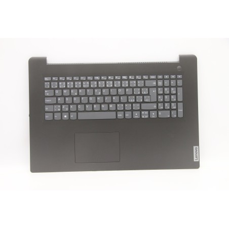 Lenovo 5CB1D01866 Palmrest Top Case con tastiera, Ceco/Slovacco, grigio ferro, Lettore di impronte digitali, UK