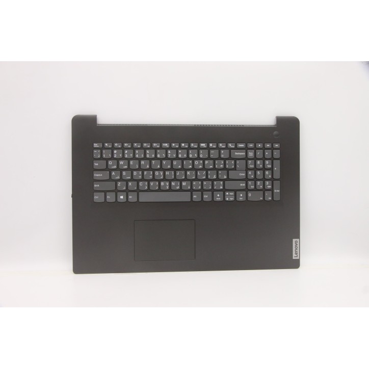 Lenovo 5CB1D01886 Palmrest Top Case con tastiera, Arabo, grigio ferro, Lettore di impronte digitali, US