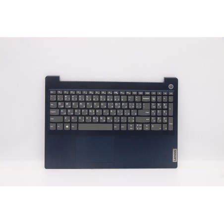 Lenovo 5CB1D02012 Palmrest Top Case con tastiera, Arabo, blu scuro, Lettore di impronte digitali, US