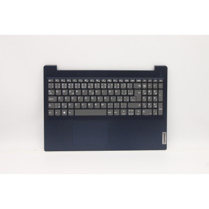 Lenovo 5CB1D03621 Palmrest Top Case con tastiera, Ceco/Slovacco, blu scuro, Senza lettore di impronte digitali, UK