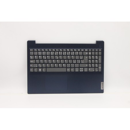 Lenovo 5CB1D03621 Palmrest Top Case con tastiera, Ceco/Slovacco, blu scuro, Senza lettore di impronte digitali, UK