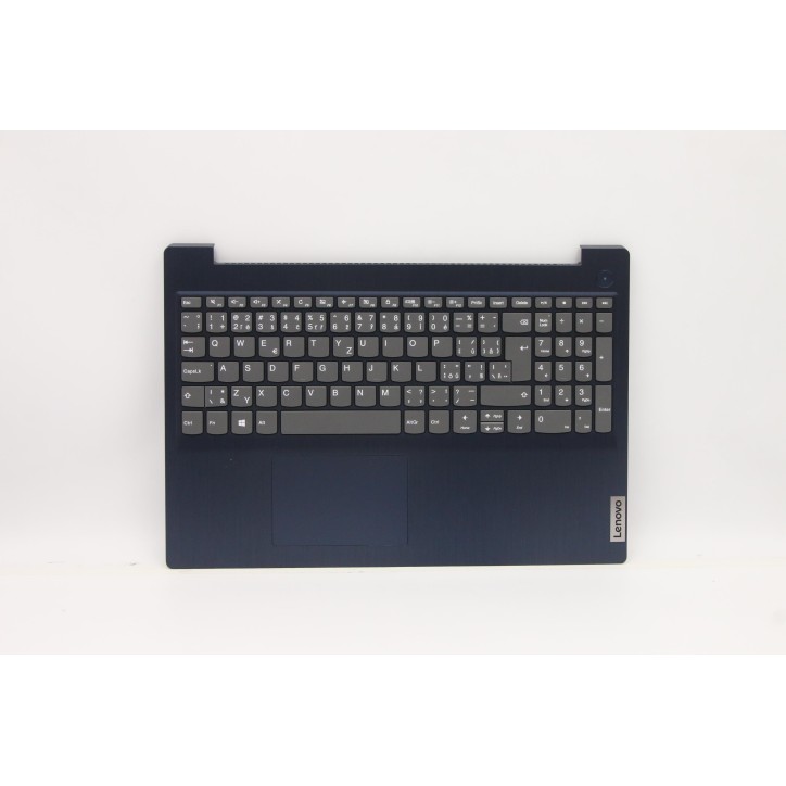 Lenovo 5CB1D03621 Palmrest Top Case con tastiera, Ceco/Slovacco, blu scuro, Senza lettore di impronte digitali, UK