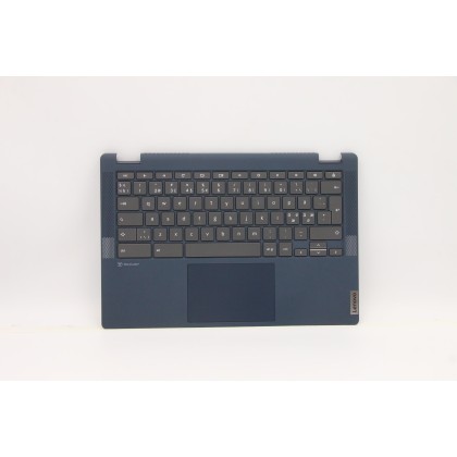 Lenovo 5CB1D04902 Palmrest Top Case con tastiera, Europa del Nord, Blu scuro, Retroilluminazione, Senza_lettore di impronte digi