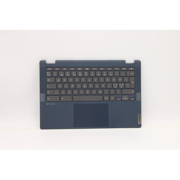 Lenovo 5CB1D04902 Palmrest Top Case con tastiera, Europa del Nord, Blu scuro, Retroilluminazione, Senza_lettore di impronte digi