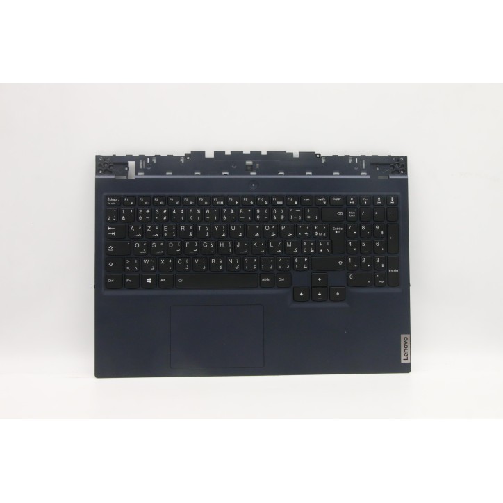 Lenovo 5CB1D05032 Palmrest Top Case con tastiera, Francese (Arabo), Blu traslucido, Retroilluminazione RGB