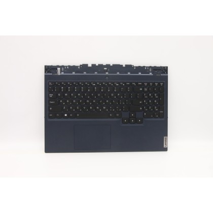 Lenovo 5CB1D05035 Palmrest Top Case con tastiera, Ebraico, Blu traslucido, Retroilluminazione RGB