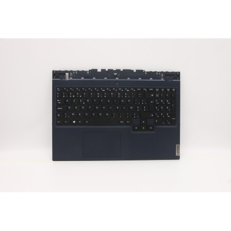 Lenovo 5CB1D05054 Palmrest Top Case con tastiera, Belga, Blu, Retroilluminazione bianca, UK