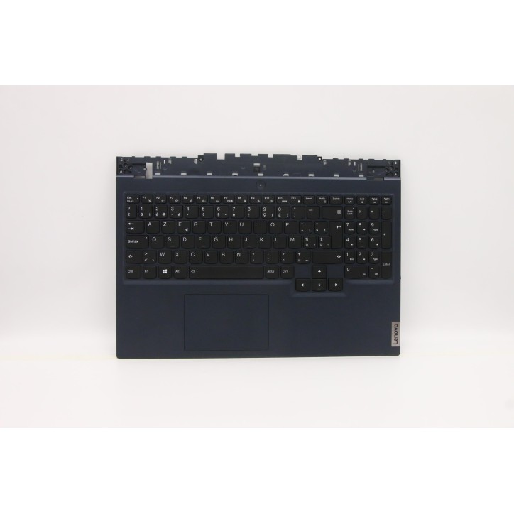 Lenovo 5CB1D05054 Palmrest Top Case con tastiera, Belga, Blu, Retroilluminazione bianca, UK