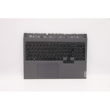 Lenovo 5CB1D09616 Palmrest Top Case con tastiera, Arabo, grigio ardesia, Retroilluminazione RGB, US