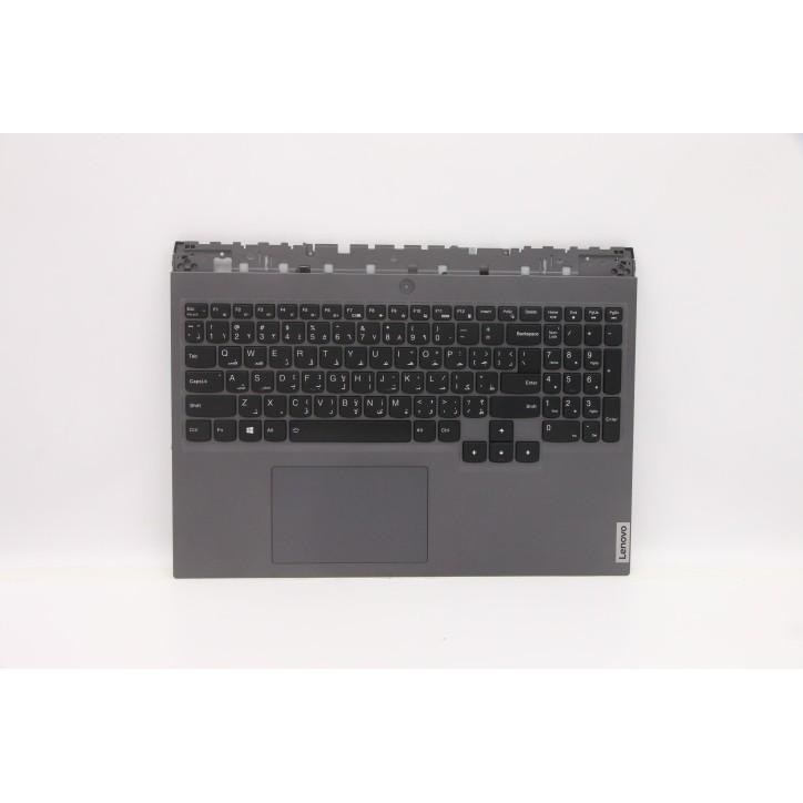 Lenovo 5CB1D09616 Palmrest Top Case con tastiera, Arabo, grigio ardesia, Retroilluminazione RGB, US