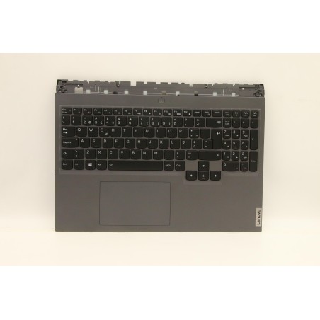 Lenovo 5CB1D09639 Palmrest Top Case con tastiera, Portoghese, grigio tempesta, Retroilluminazione RGB