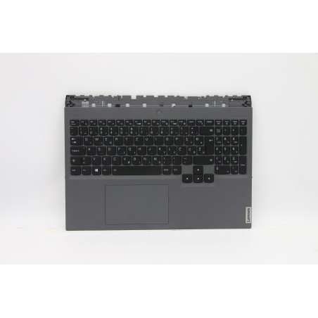 Lenovo 5CB1D09641 Palmrest Top Case con tastiera, Sloveno, grigio tempesta, Retroilluminazione RGB