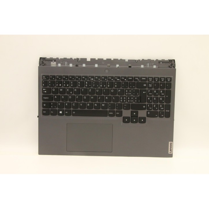 Lenovo 5CB1D09643 Palmrest Top Case con tastiera, Svizzera, grigio tempesta, Retroilluminazione RGB