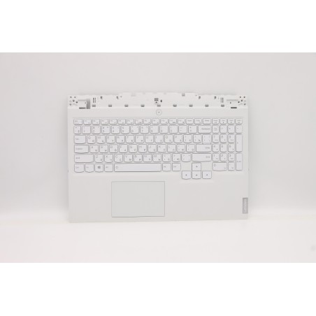 Lenovo 5CB1D12379 Palmrest Top Case con tastiera, Russo, grigio tempesta, Retroilluminazione blu