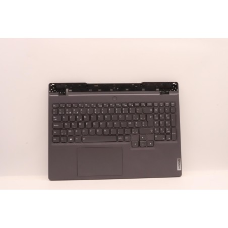 Lenovo 5CB1F39066 Palmrest Top Case con tastiera, Belga, grigio tempesta, Retroilluminazione RGB, UK