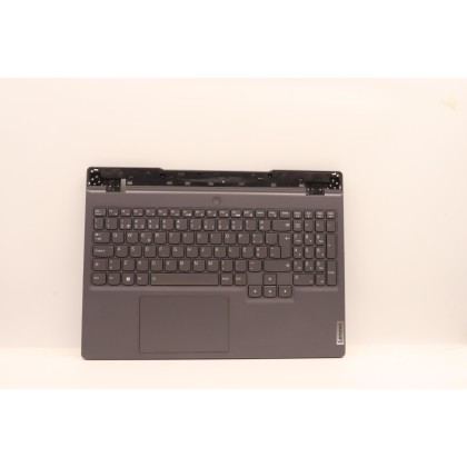 Lenovo 5CB1F39086 Palmrest Top Case con tastiera, Portoghese, grigio tempesta, Retroilluminazione RGB