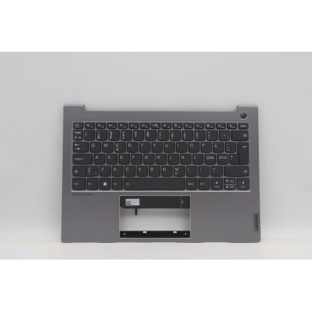 Lenovo 5CB1H18265 Palmrest Top Case con tastiera, Lingue scandinave, grigio artico
