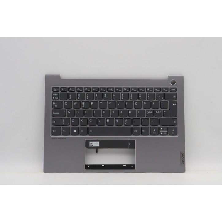 Lenovo 5CB1H18265 Palmrest Top Case con tastiera, Lingue scandinave, grigio artico