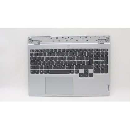Lenovo 5CB1H22882 Palmrest Top Case con tastiera, Inglese Regno Unito, Grigio nuvola